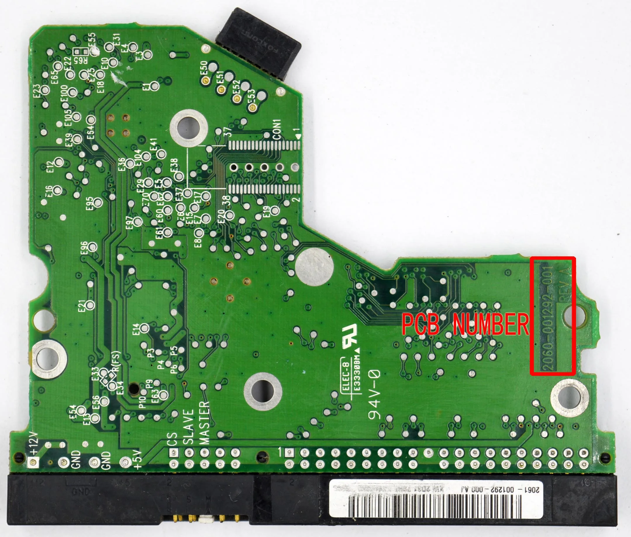    , 2060-001292-001 REV A, 2060 001292 001 / 2061-001292-000 / WD800BB