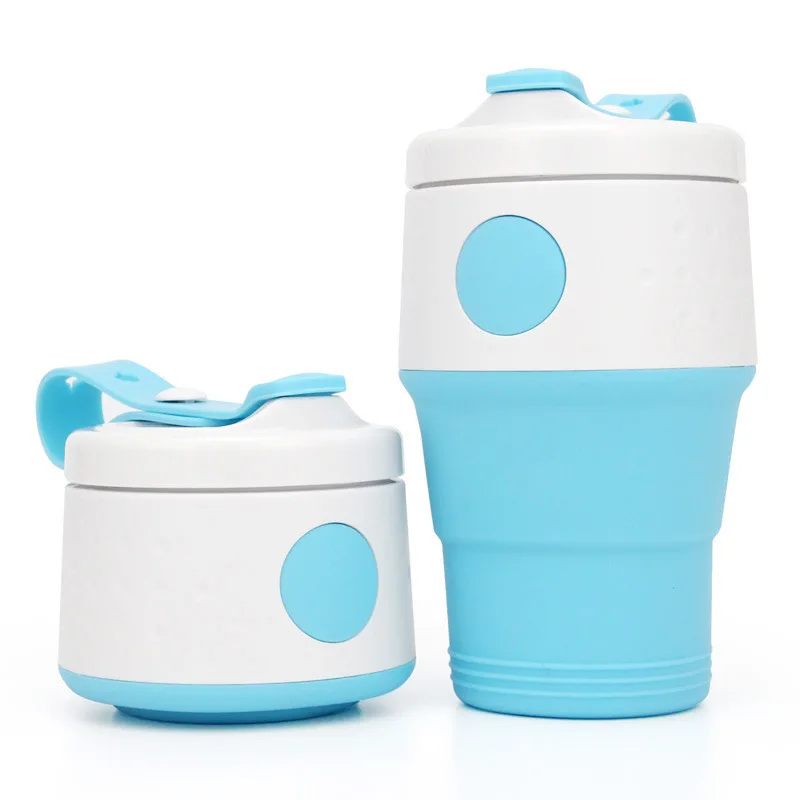 

Exquisite Silica Gel Folding Mini Portable Coffee Cup Travel Portable Extendable Glass Compression Creative Toothbrush Mug