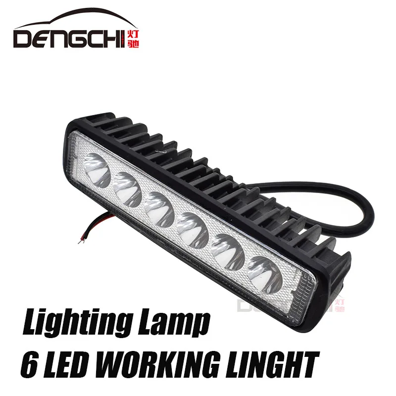 

6 LEDs 12 V 18 W LED projecteur de jour de voiture projecteur antibrouillard étanche lumière de travail blanche Motorcycle lamp
