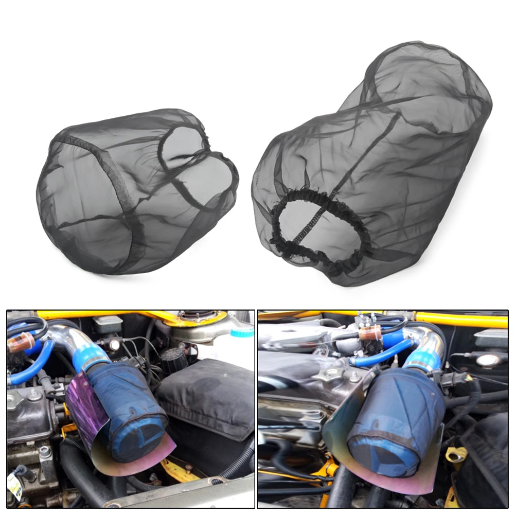 

Car Engine Cold Air Intake Filter Conical Cover Water Repellent Guard Mesh Black Wrap Parts Filter Mesh Cover Accessories