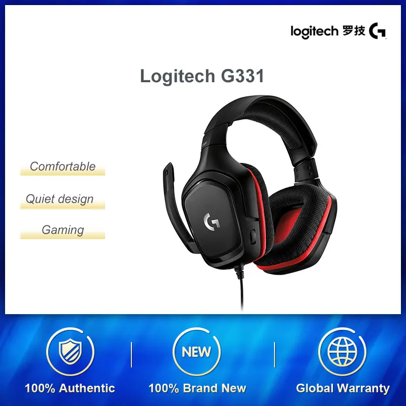 Logitech G331 на головке игровая Проводная гарнитура С микрофоном для PUBG настольный