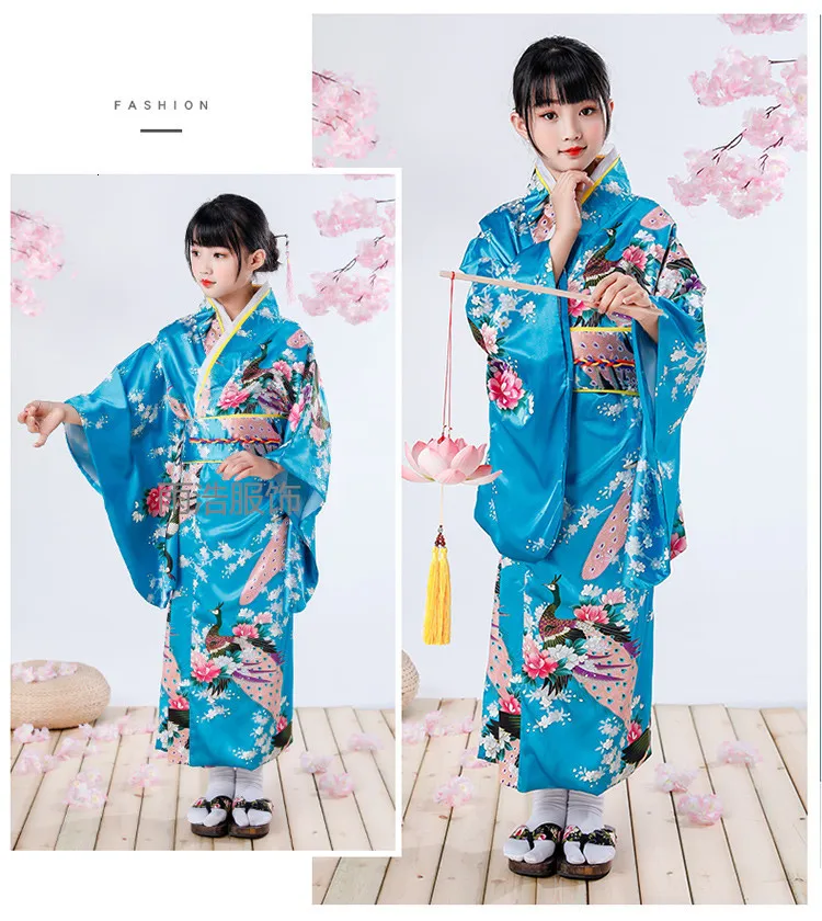 Костюм для девочек в древнем стиле; Кимоно для детей в японском стиле на Хэллоуин; одежда в японском стиле для хора и шоу
