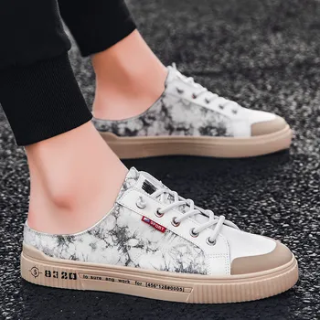 

Men's Casual Shoes Arrival Ventilation Fashion Sneakers Outdoors Tourism Men Tennis Shoes Half slippers sandals canvas slippers