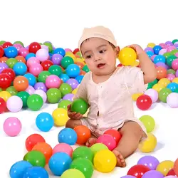 Juego de pelotas coloridas de plástico suave para niños, juguete divertido para PISCINA DE BOLAS DE 200 pulgadas, 2,1 unids/set