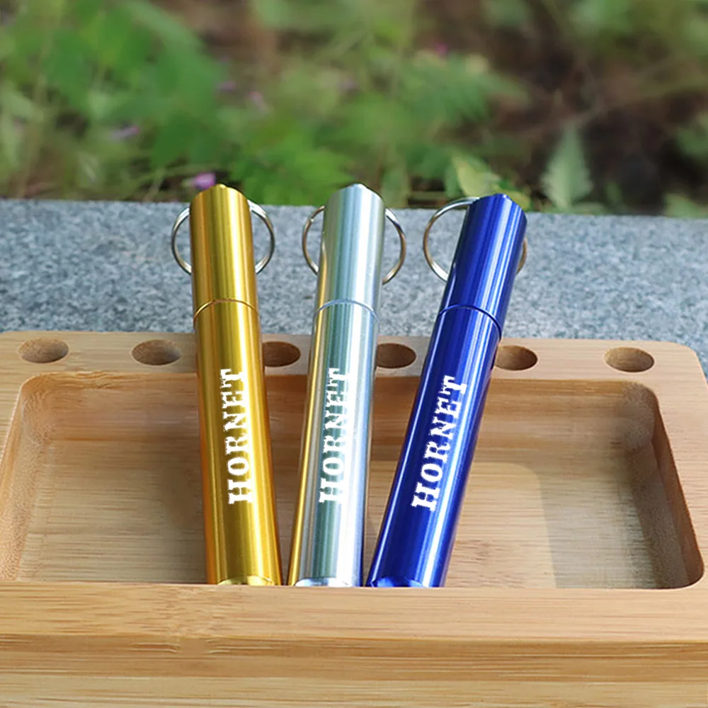 

HORNET Smell Proof Container 8ML Portable Keychain Aluminum Metal Tobacco Storage Herb Stash Jar For Travel For Tobacco