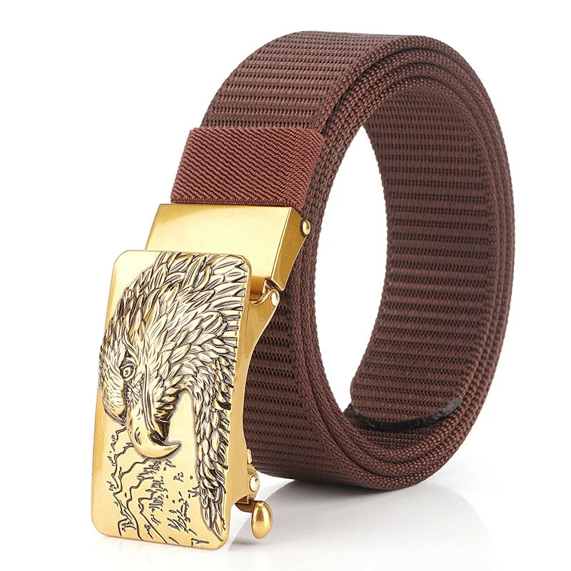 

New design new style retro casual men's canvas belt automatic buckle belt unisex belt nylon belt