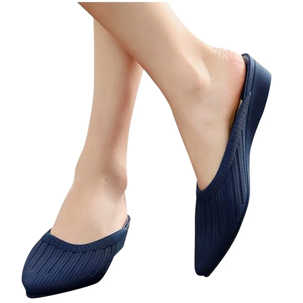 Chaussures femme/Женская обувь Элегантные туфли на танкетке с острым носком без застежки