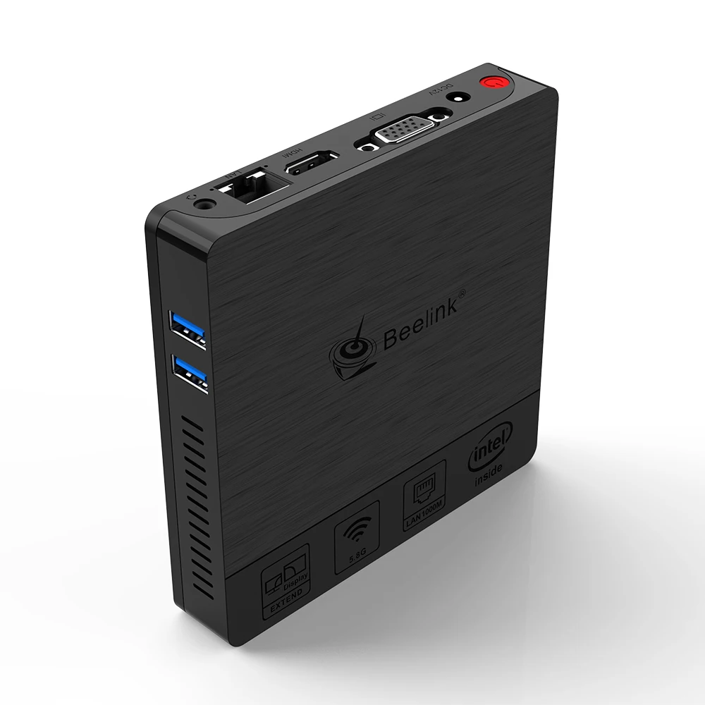 Beelink BT4 мини ПК Windows 10 Intel 4 ядра Гб ОЗУ 64 HDD настольные компьютеры nuc win10 HTPC HDMI VGA выход