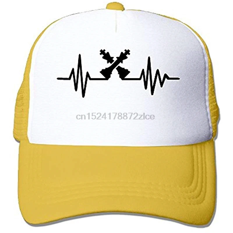 Двухцветная Кепка Дальнобойщика-Шахматная сердцебиение-Регулируемая сетчатая Кепка