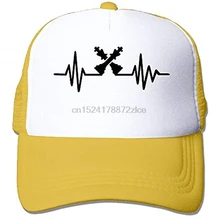 Двухцветная Кепка Дальнобойщика-Шахматная сердцебиение-Регулируемая сетчатая Кепка