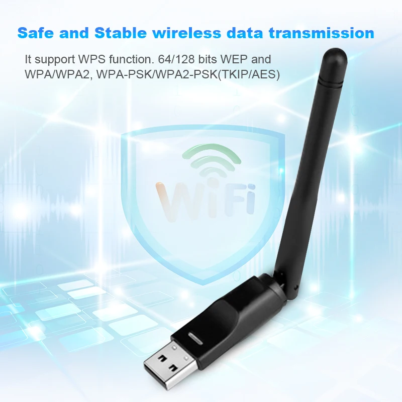 USB адаптер антенны Wi-Fi MT7601 150 Мбит/с беспроводной адаптер Wi-Fi сетевая карта Wifi приемник для настольного ноутбука Прямая