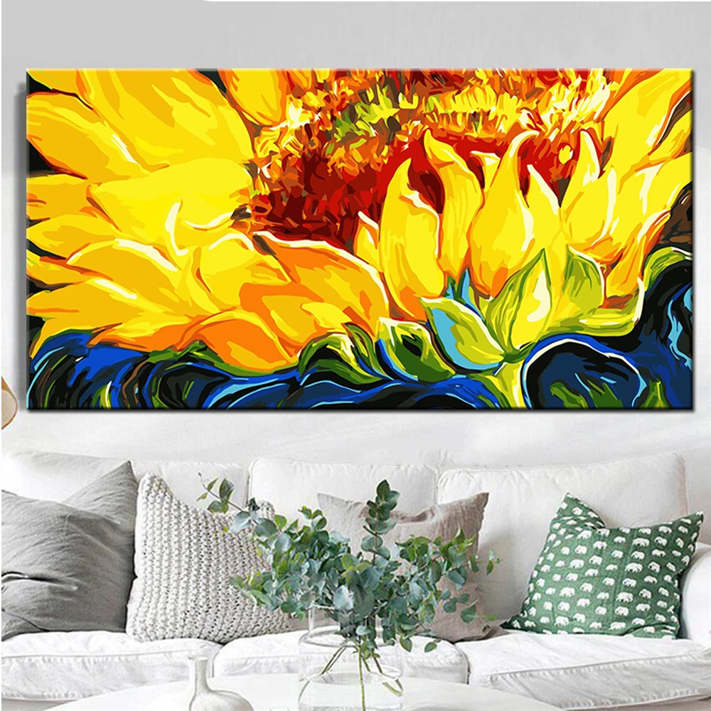 180x90cm full square round diamond 5d diy diamond painting Sunflower 3d embroidery cross stitch mosaic still life decor,