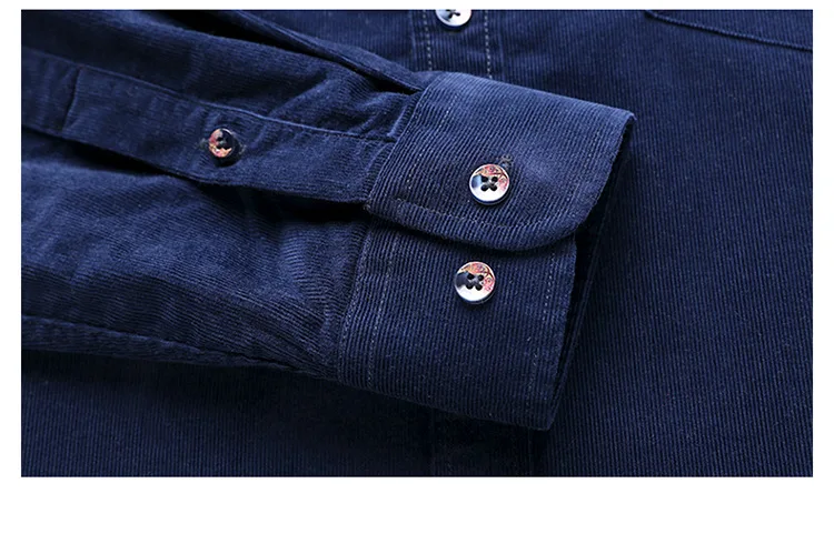 Для мужчин Демисезонный Вельветовая рубашка модного бренда Slim Fit Мужской Повседневное из мягкого хлопка для детей Одежда дропшиппинг лаки для ногтей
