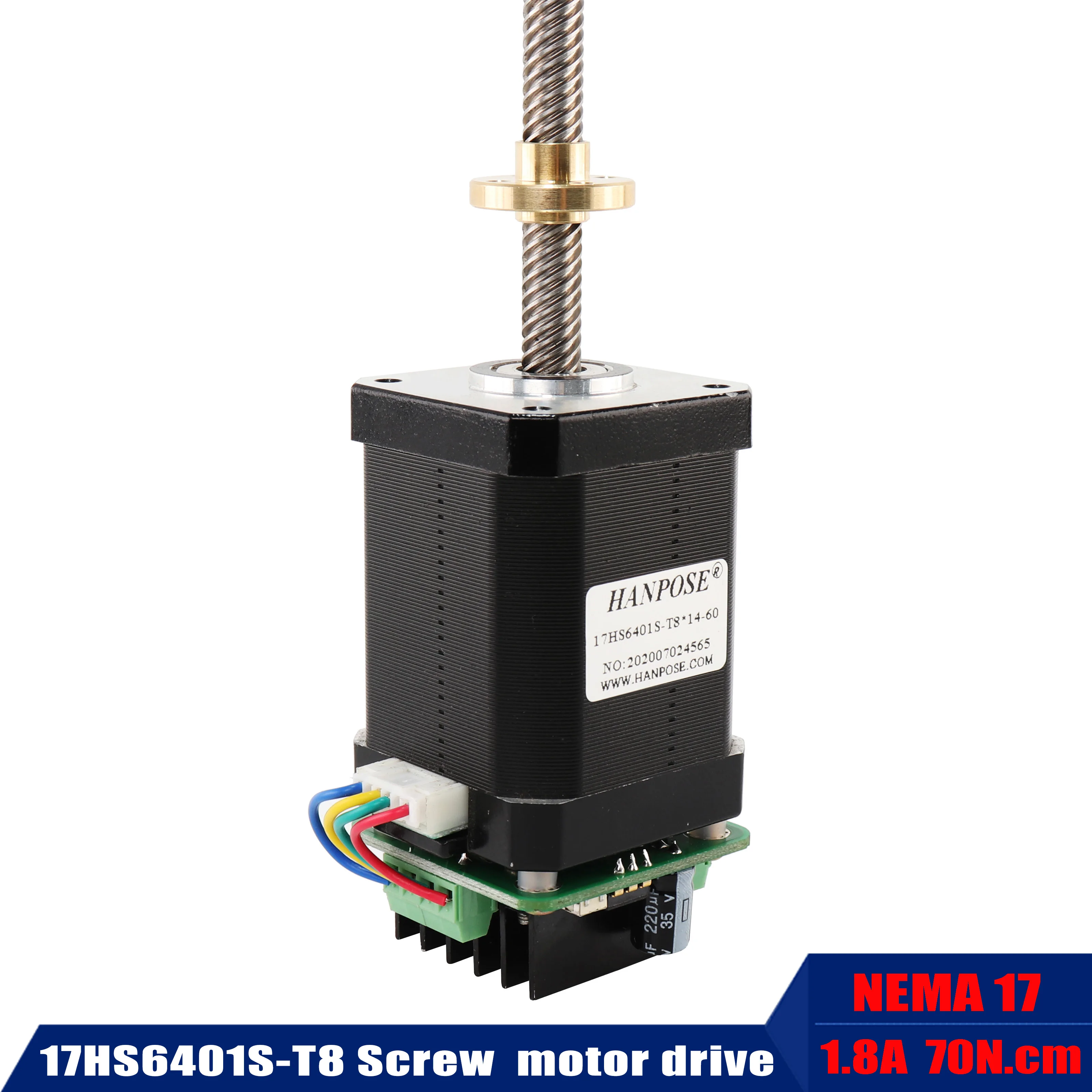 NEMA17 моторный привод интегрированный механический 17HS6401S DRV T8X8 винтовой двигатель