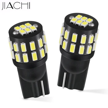 

JIACHI 2pcs T10 W5W LED Bulbs 168 194 5W5 Car Accessories Reding Dome Trunk Lamp T10 3014 SMD 30Chips Auto Light White 12-24V