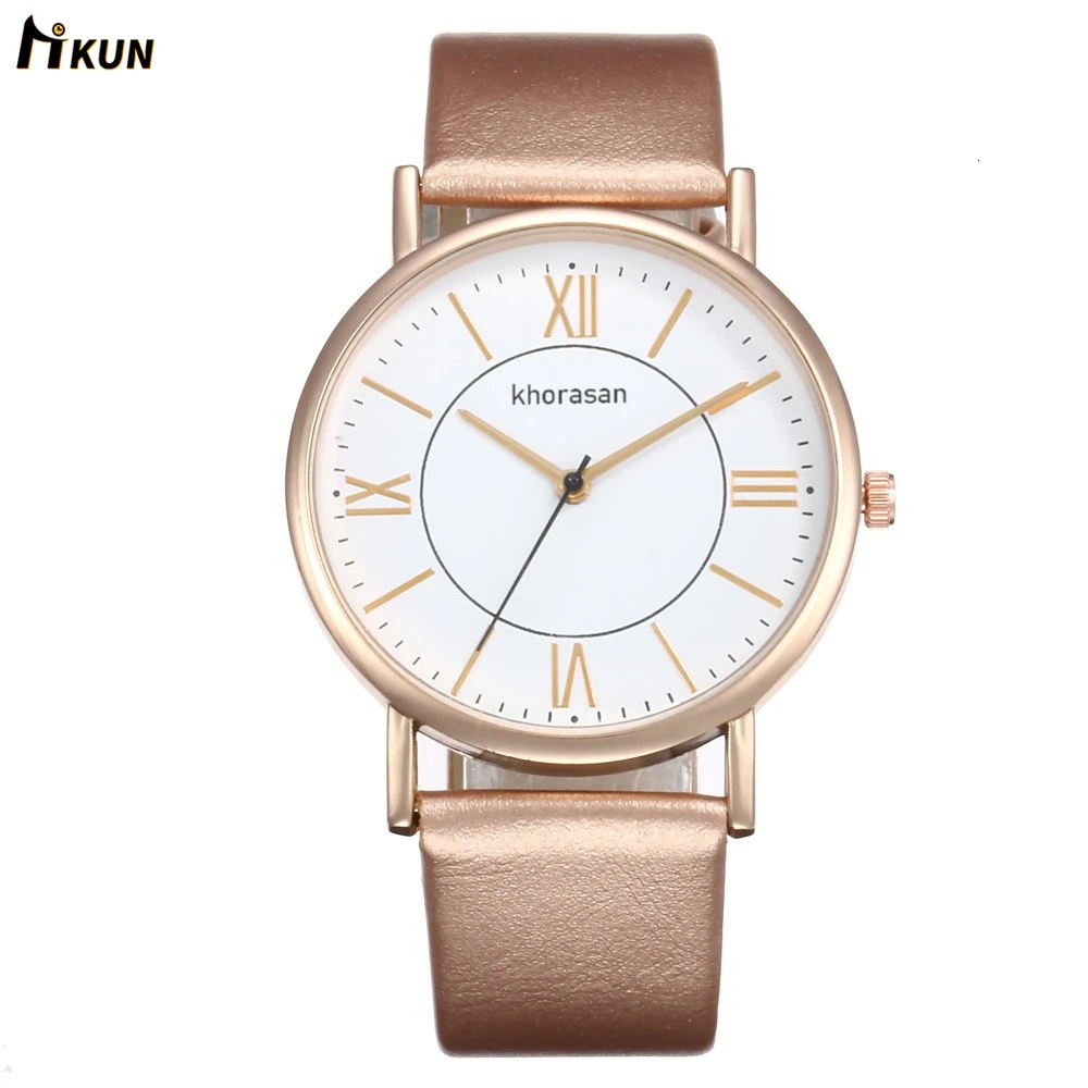 

Khorasan 2019 new Quartz Watch Fashion Student WatchhotSimple Women Watches Ladies Casual Leather Quartz Watch Female Clock Hot