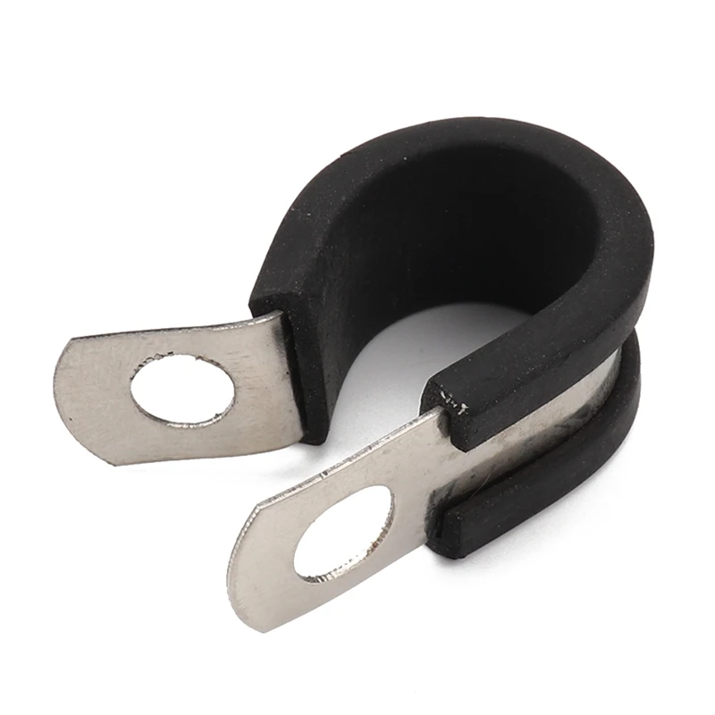 Набор кабельных хомутов, 50 шт. резиновый изоляционный зажим для подушки. Нержавеющая сталь для транспортного средства