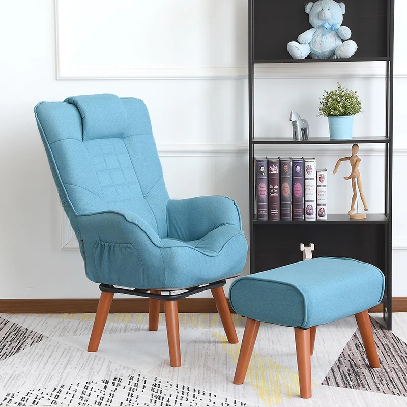 North Europe Rotatable Lazy Sofa Nursing Chair Office Computer Study Small Family Single Leisure |