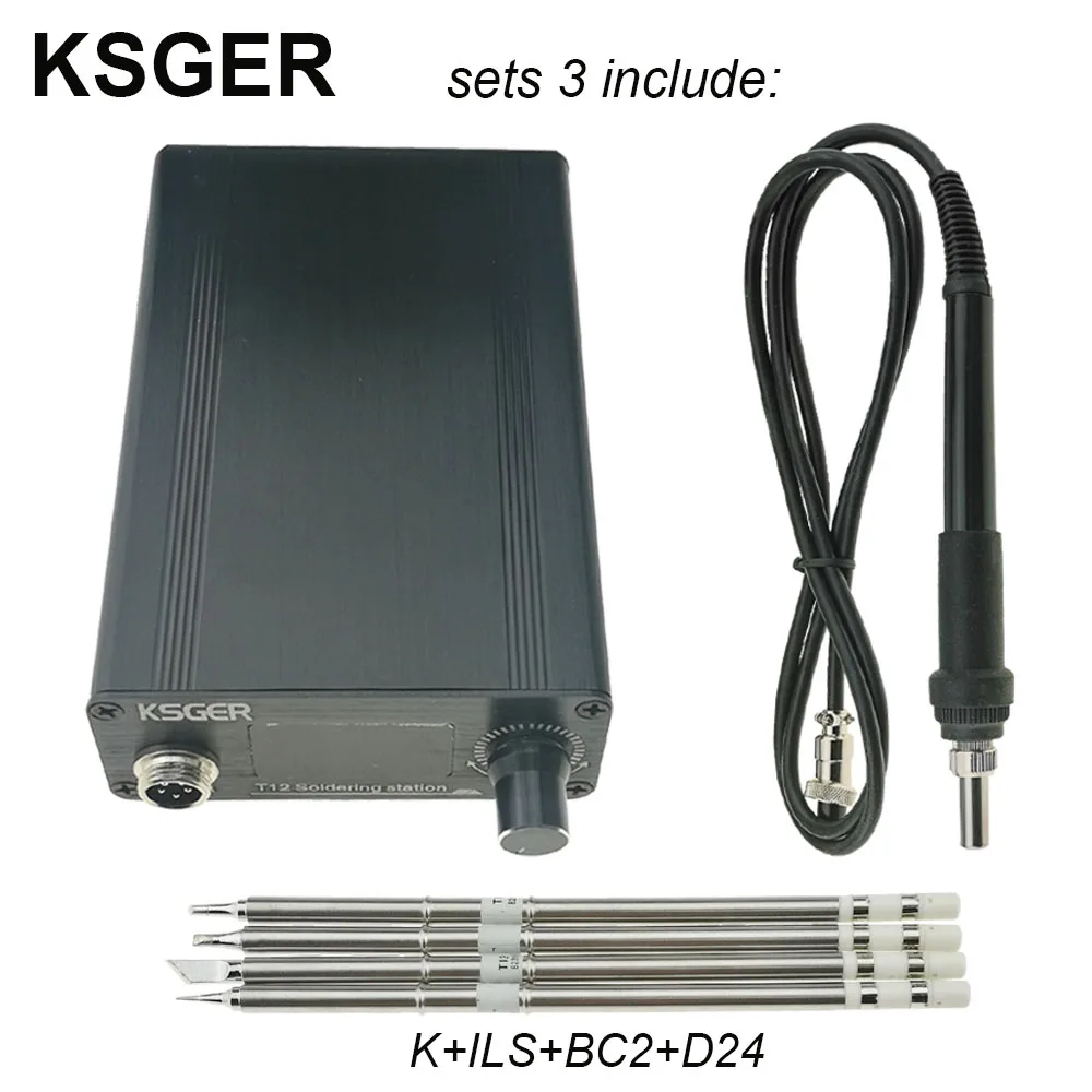 KSGER T12 Soldering Station Iron Tips STM32 V2.01 OLED DIY Kits FX9501 Handle Electric Tools Welding Tips Temperature Controller portable stick welder Welding Equipment