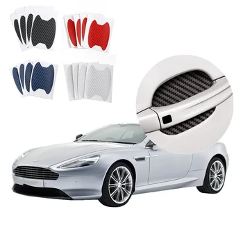

4pcs / set Car Door Handle Sticker Carbon Fiber Anti-scratch Protective Film Appearance Modeling Accessories