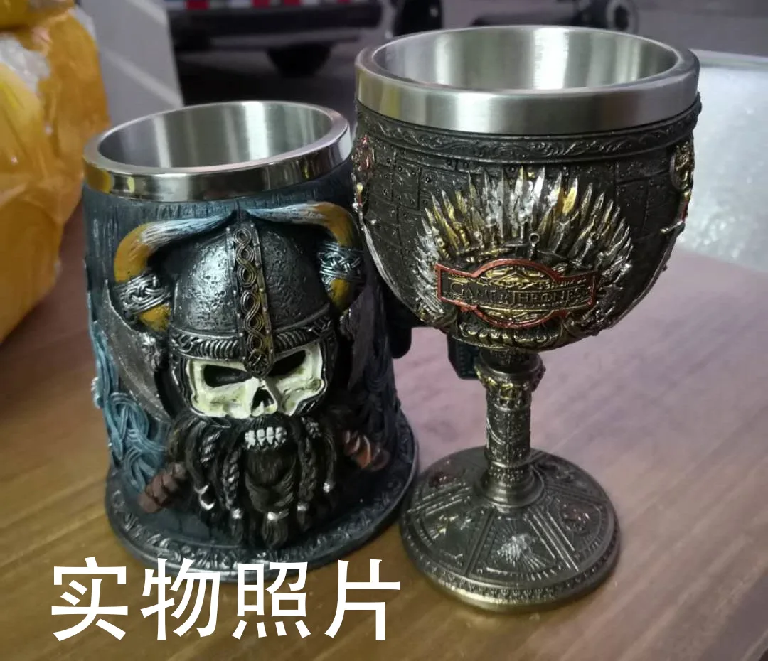 Игра ThronesGourde средневековый Кубок Викинг пиво Викинг рог для напитков Хэллоуин декоративные vikingpirateskull кружка CoffeeCup