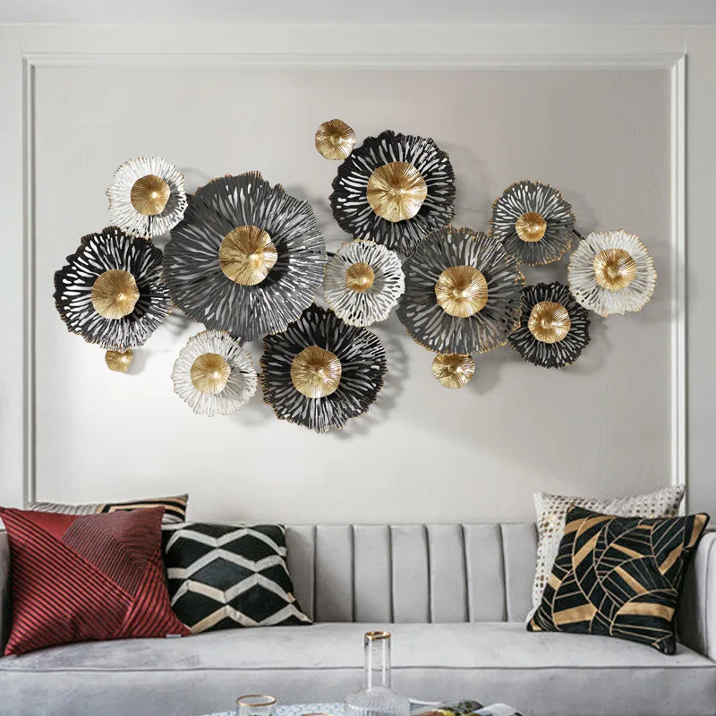 3d Europe Luxury Iron Wall Decor For Living Room Creative Wall Handmade Metal Hanging Decoration Habitacion Iron Flowers Decor Wind Chimes Hanging Decorations Aliexpress
