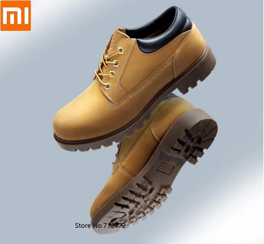  Xiaomi QIMIAN Men First layer cowhide Military style Tooling shoes Comfortable Non-slip outsole Slo