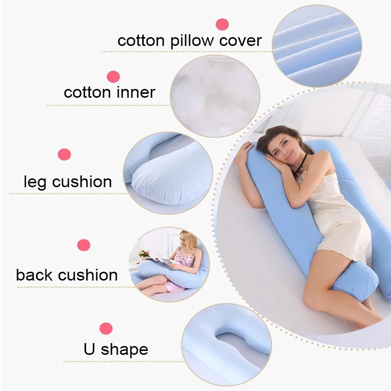 Подушка для беременных, подушка для тела для беременных женщин, подушка для тела, Подушка для беременных, хлопковая наволочка, u-образная Подушка для сна для беременных