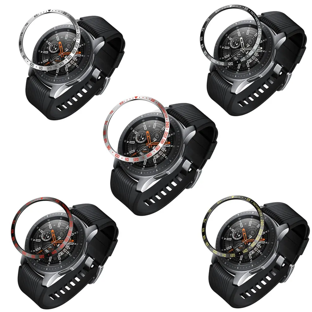 

Metal Bezel Ring Protective Frame Case Edge Cover Film Glass Screen Protector For Samsung Gear S3 Galaxy Watch For Huawei GT2