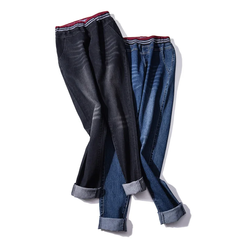 

2019 Spring Autumn New Large Size 5XL Jeans For Women Feet Harlan Jeans Woman Taille Haute Femme Foreign Denim Long Pants L3046