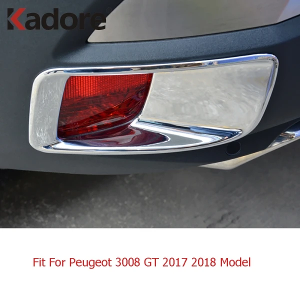 Для Peugeot 3008 GT 2017 2018 2019 2020 хромированная фотолампа Крышка накладки противотуманная