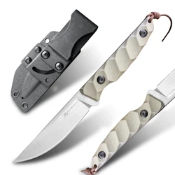 Cuchillo de supervivencia táctico G10, hoja fija de acero DC53 61HRC, cuchillo recto de alta dureza, funda Kydex EDC, herramienta de caza al aire libre