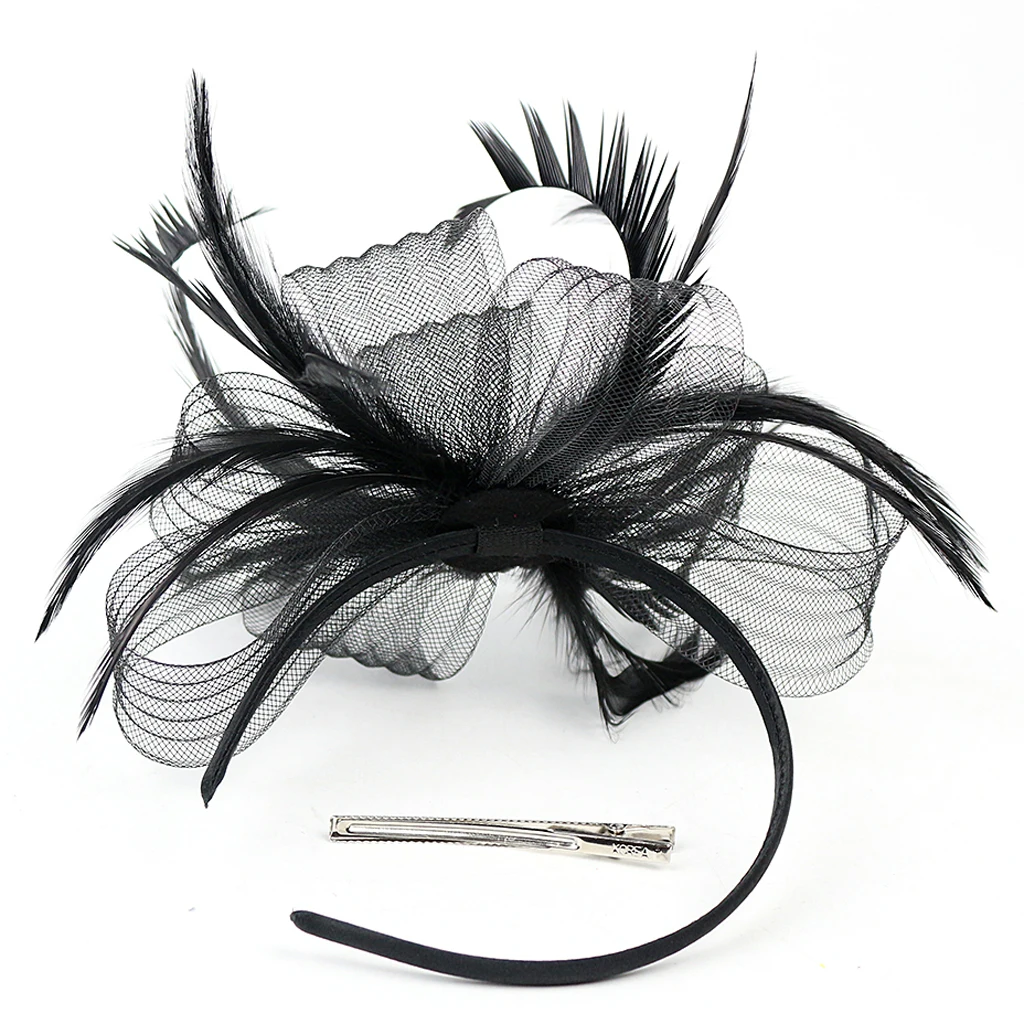  Fascinators Womens Wedding Bridal Roaring 20s Headpieces Black