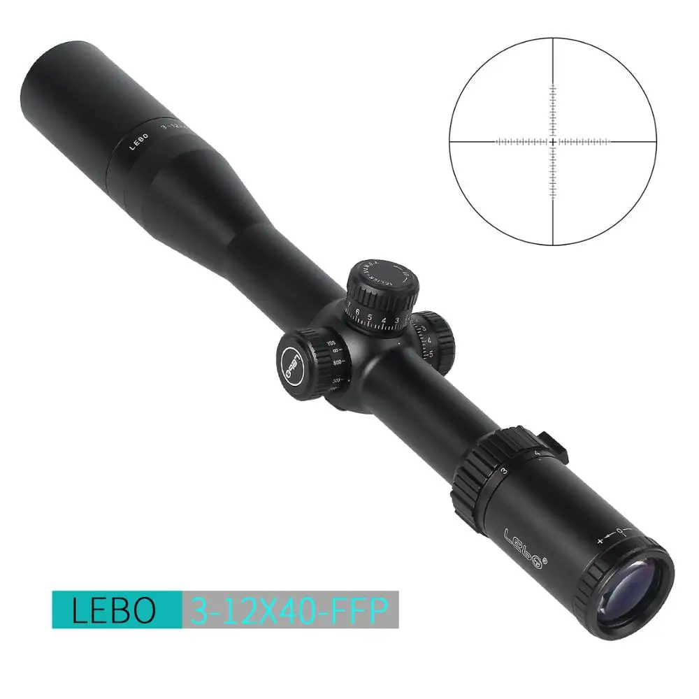LEBO BJ 3-12x40 FFP оптический прицел Боковая регулировка параллакса охотничий прицел первая фокальная плоскость тактический прицел с 11 или 20 мм креплением