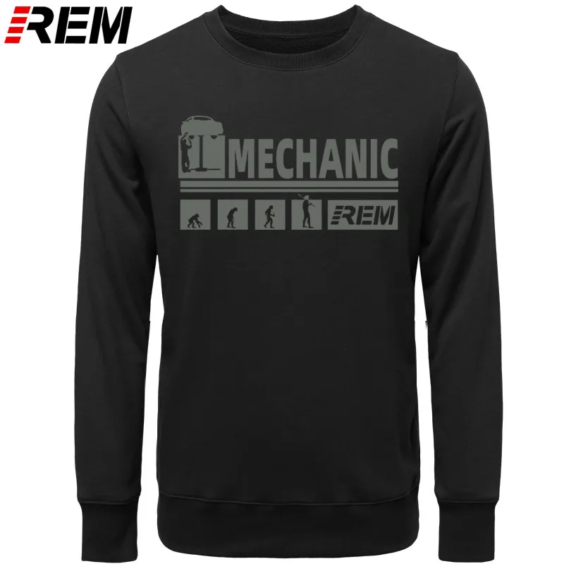Новые толстовки Mechanic Car Топы Забавный подарок для мужчин толстовки размера плюс s-3XL стиль Эволюция Авто Mechaniker толстовки, свитшоты - Цвет: BLACK GRAY