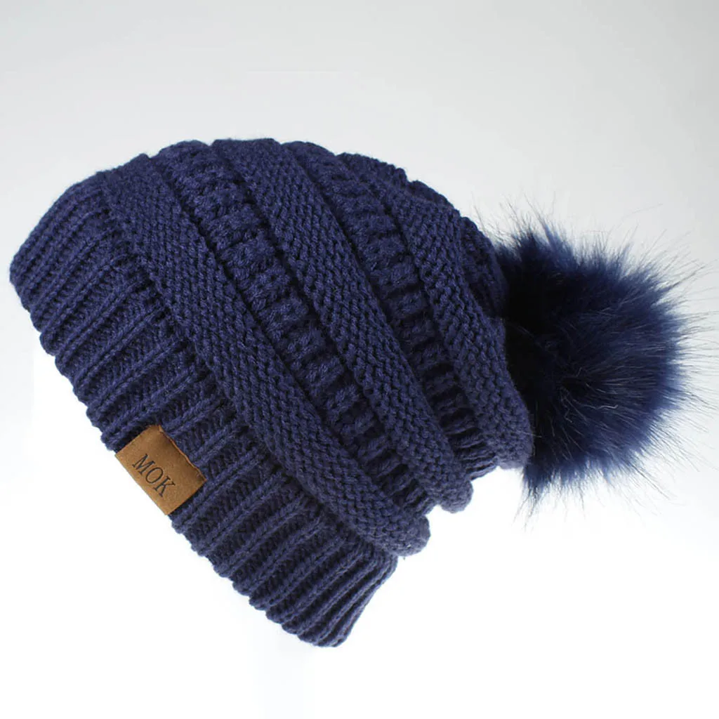 

JAYCOSIN Hats Beanies for Women Warm Knitted Winter soft Hat caps Fashion Polyester Solid Hip-hop Beanie casual Ski Hat Cap