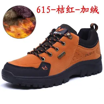 

New Men Boots Winter with Fur 2019 Warm Snow Boots Men Winter Boots Work Shoes Men Footwear Fashion Rubber Ankle Shoes 36-47