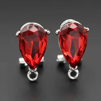 

1pair Female Crystal Drops Earrings Connector Linkers Charms DIY for Boho Wedding Jewelry Women Tassel Dangle Earrings Making