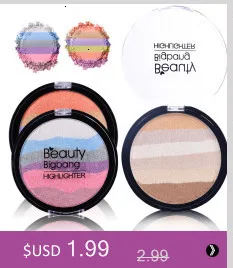 BeautyBigBang Макияж для лица Радужный Iluminador хайлайтер пудра палитра бронзант, контур, мягкая минеральная палитра Maquiagem