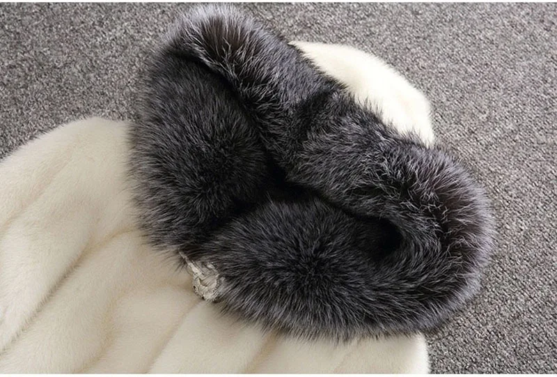Женское Брендовое зимнее теплое длинное пальто из натурального меха норки,,, разноцветное пальто