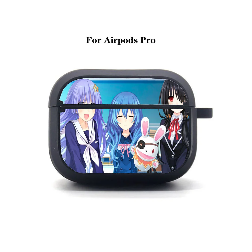 

AirPods Pro Earphone bag Anime Date a Live AirPods Pro case Cover Apple Soft Silicone Bluetooth Protective Earphone Case
