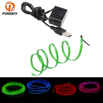 

POSSBAY 10 Colors Car Styling 5M Flexible Neon Light Glow EL Interior Lights DIY Decorative Dash Door Garden Bike Motorcycle
