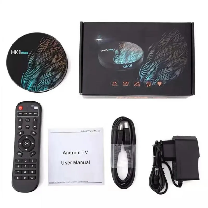 Smart tv Box HK1 max Android 9,0 2,4G Wifi BT 4,0 RK Четырехъядерный 4K 1080p Full HD HK1 Max телеприставка Netflix KD плеер