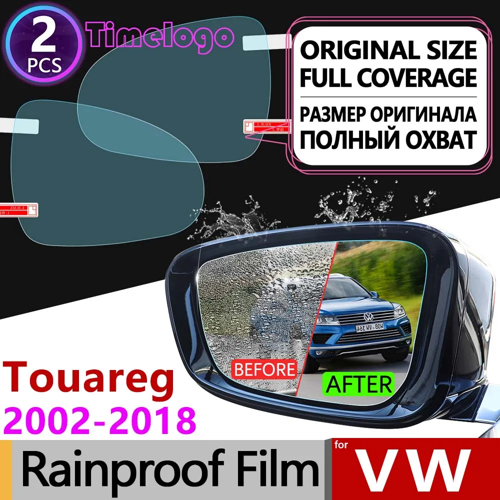 

for Volkswagen VW Touareg 2002 - 2018 7L 7P Full Cover Anti Fog Film Rearview Mirror Rainproof Anti-Fog Films Clean Accessories