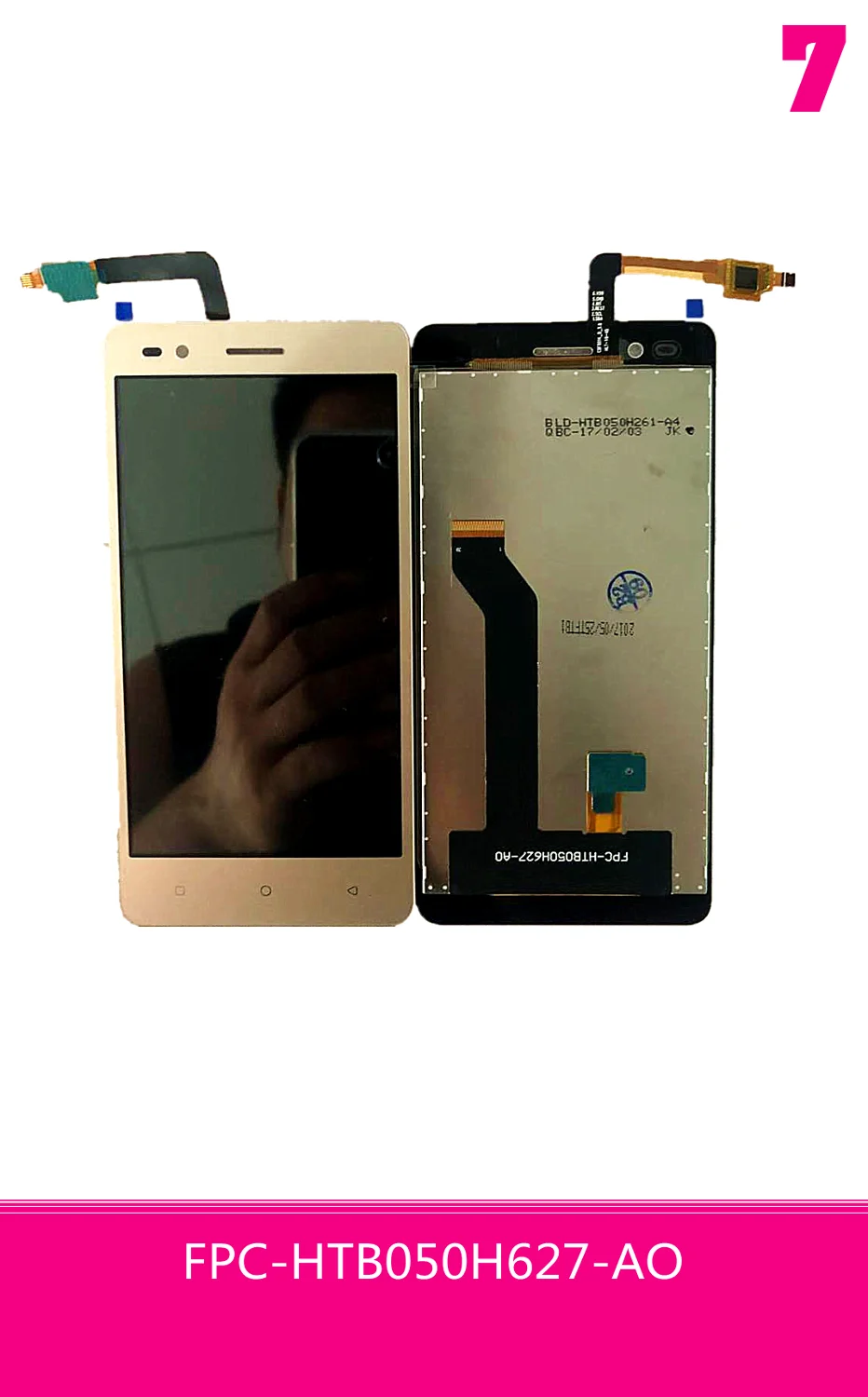 For FPC-HTB050H627-AO lcd Touch Panel Digitizer Replacement With Tools+3M Sticker - Цвет: Золотой