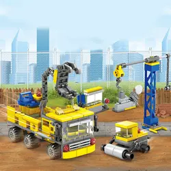 Инженерная команда инженерное транспортное средство-конструктор, детские игрушки для мальчиков