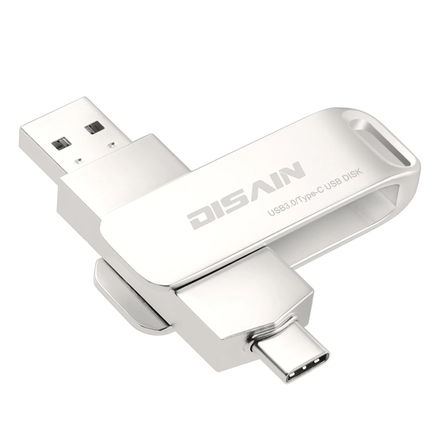 DISAIN USB C двойной флэш-накопитель, USB3.0/3,1 type C Высокоскоростной флеш-накопитель, карта памяти, совместимая с бесплатным принтом логотипа - Цвет: Free Print LOGO T3D