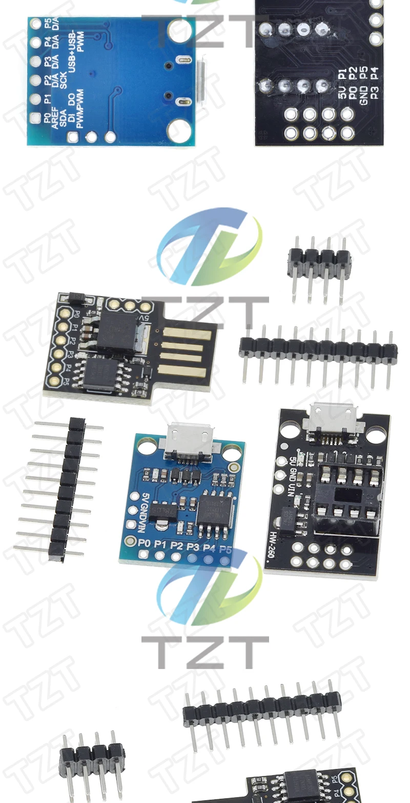 1/3PCS TINY85/ATTINY85 Digispark Kickstarter Micro Development Board ATTINY85 Modul für Arduino IIC I2C USB Blau Schwarz – Detail 6
