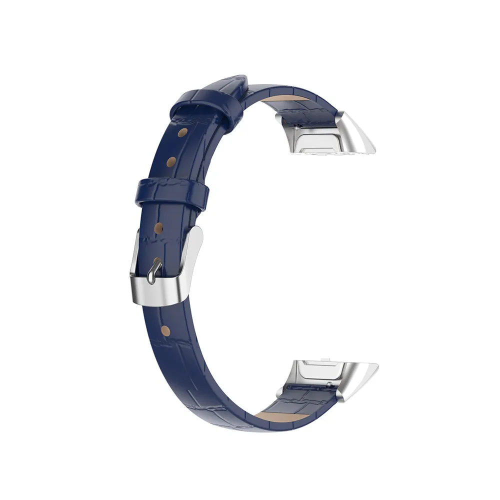 Синий Кожаные модные умные часы ремешок на запястье для samsung Galaxy fit SM-R370 Браслет замена Браслет Унисекс Премиум Кожа - Цвет: Синий