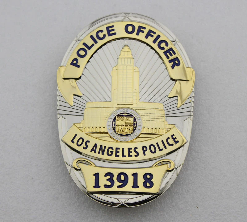 Badge Классический полицейский из США, полицейский из Лос-Анжелеса, полицейский номер 13918, Реплика фильма, значок - Цвет: Badge